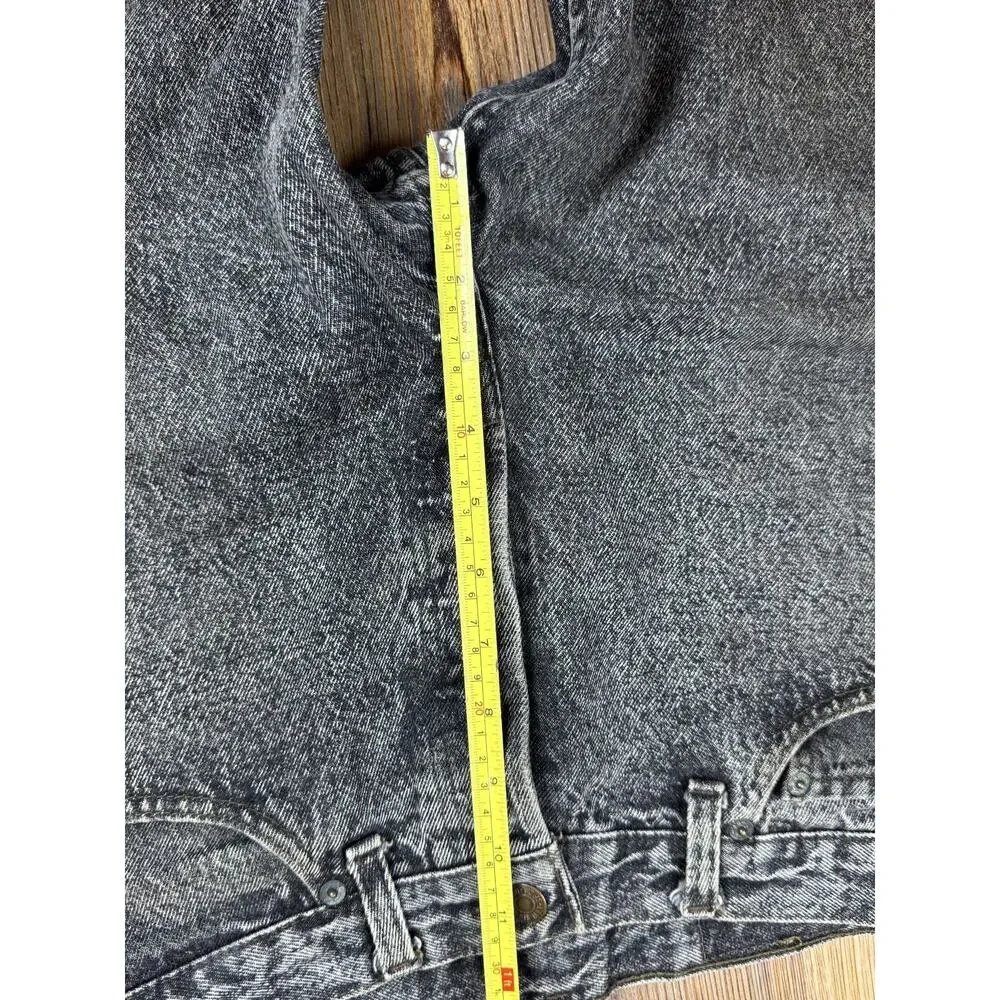 Vintage RARE 1980s Gray Levis 501 Acid Wash Button Fly Jeans Grunge Rock Metal